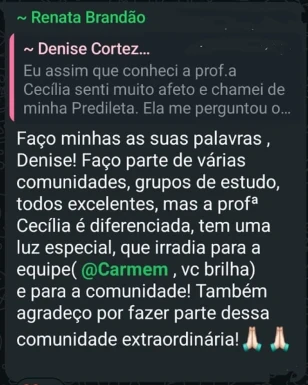 Depoimento 1 de participante do Congresso Brasileiro de Saliva